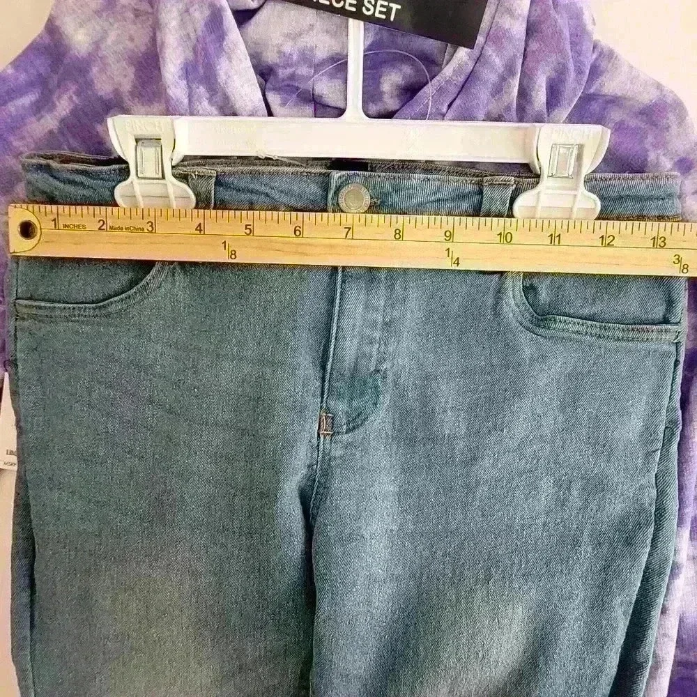 Limited Too 2 pieces Set  Girls Sweatshirt Blue jeans Sz 8 - Picture 9 of 10